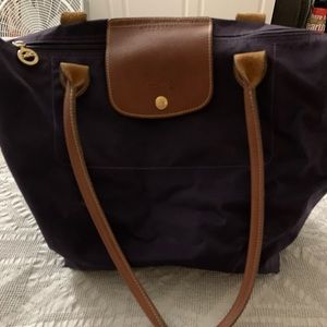 Authentic Longchamp LePilage Nylon Leather Tote